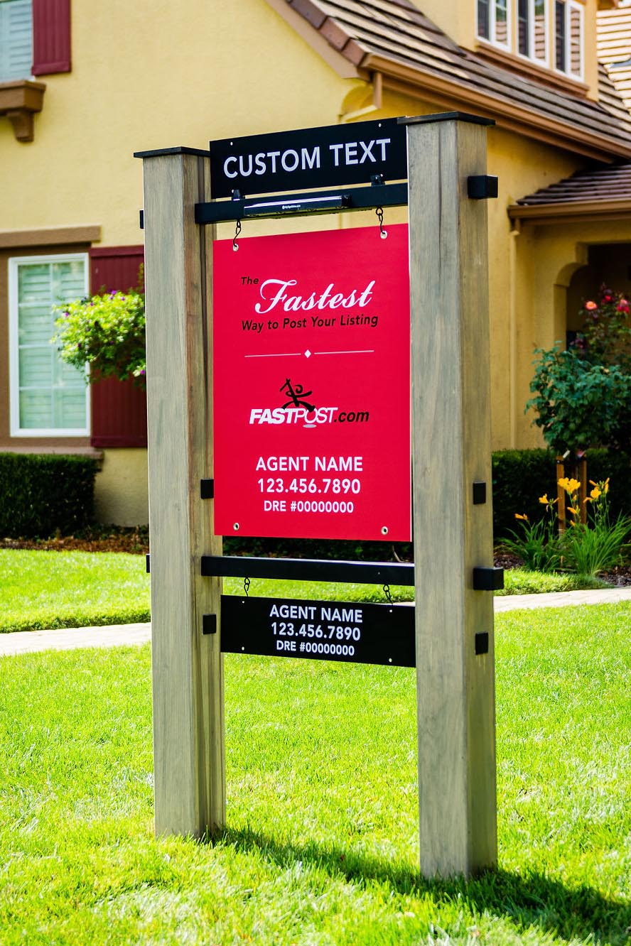 weathered gray stain signpost.